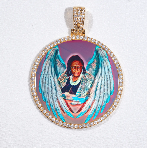 MEDIUM 3D CIRCLE CUSTOM PICTURE PENDANT