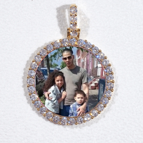 3D CIRCLE CUSTOM PICTURE PENDANT SMALL SIZE