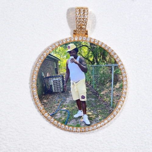 MEDIUM 3D CIRCLE CUSTOM PICTURE PENDANT