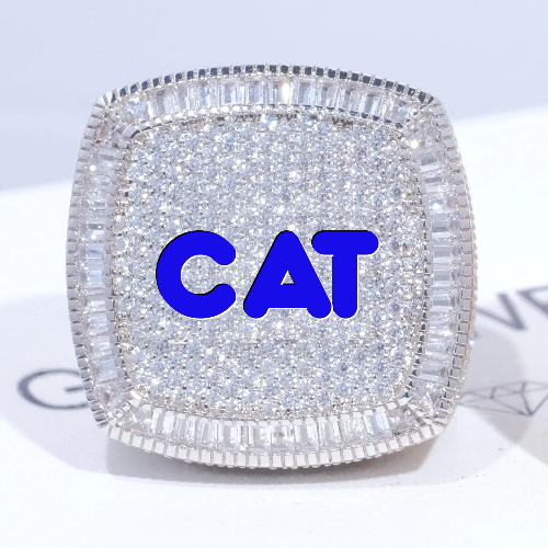CUSTOM LETTER 3D ICED RING