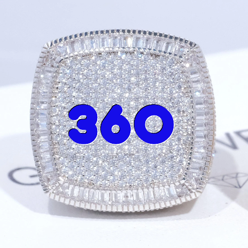 CUSTOM LETTER 3D ICED RING