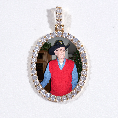3D Oval Custom Picture Pendant