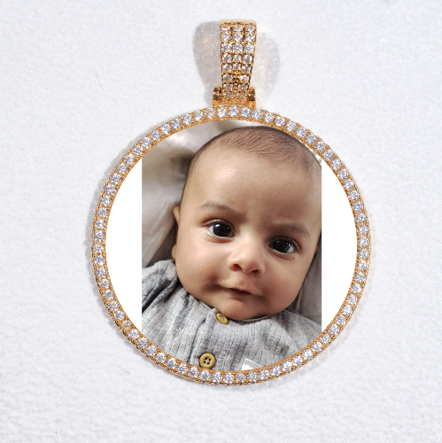 MEDIUM 3D CIRCLE CUSTOM PICTURE PENDANT