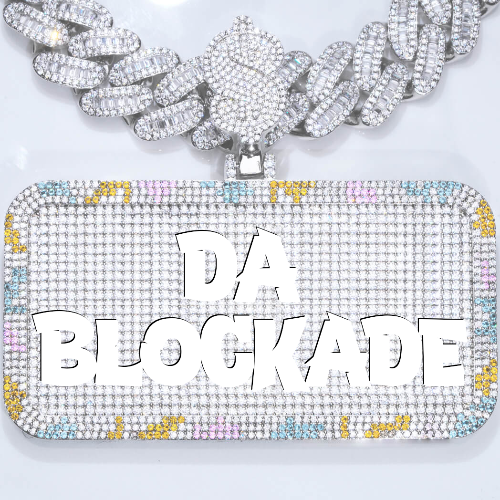 CUSTOM LETTER NECKLACE 3D COLORFUL SQUARE
