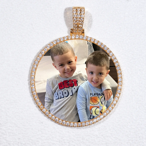 MEDIUM 3D CIRCLE CUSTOM PICTURE PENDANT