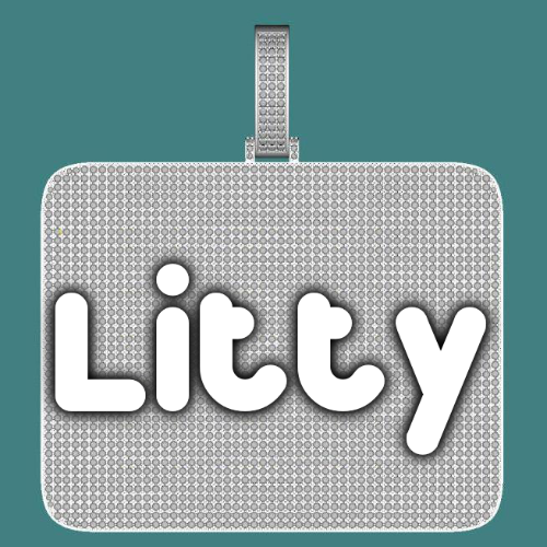 CUSTOM LETTER NECKLACE 3D BIG SQUARE