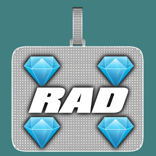 CUSTOM LETTER NECKLACE 3D BIG SQUARE