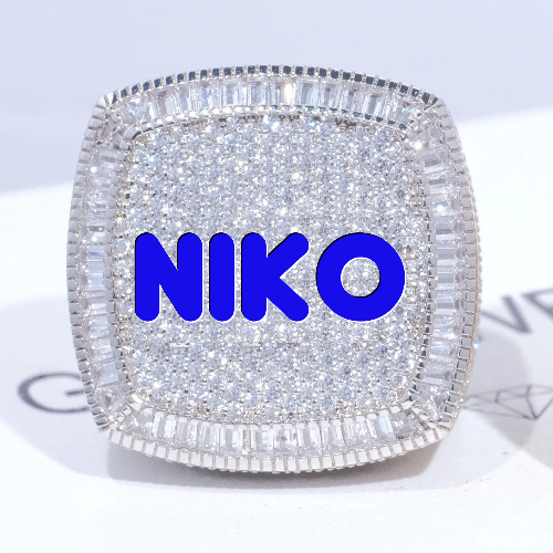 CUSTOM LETTER 3D ICED RING