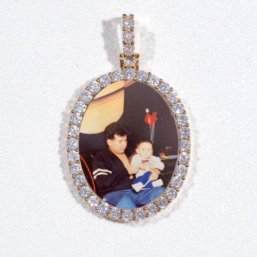 3D Oval Custom Picture Pendant