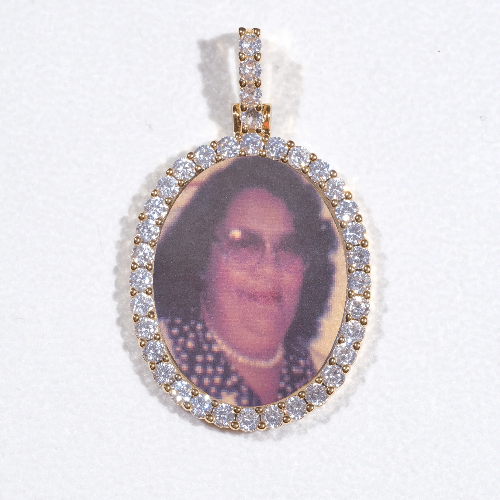3D Oval Custom Picture Pendant