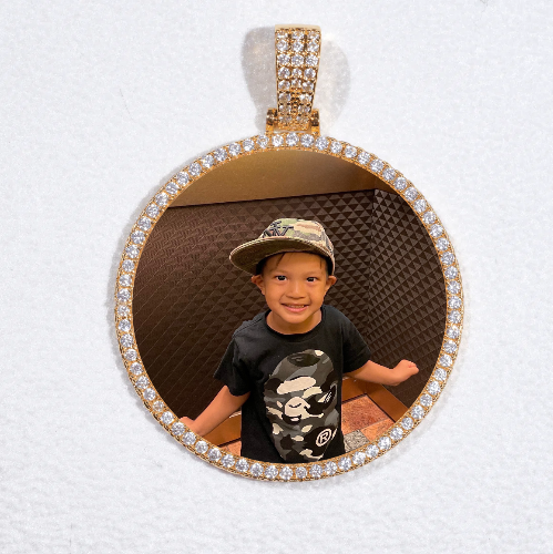 MEDIUM 3D CIRCLE CUSTOM PICTURE PENDANT