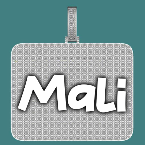 CUSTOM LETTER NECKLACE 3D BIG SQUARE