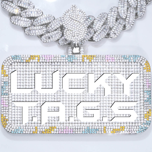 CUSTOM LETTER NECKLACE 3D COLORFUL SQUARE