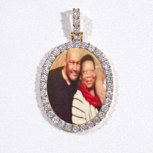 3D Oval Custom Picture Pendant