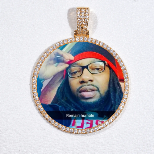 MEDIUM 3D CIRCLE CUSTOM PICTURE PENDANT