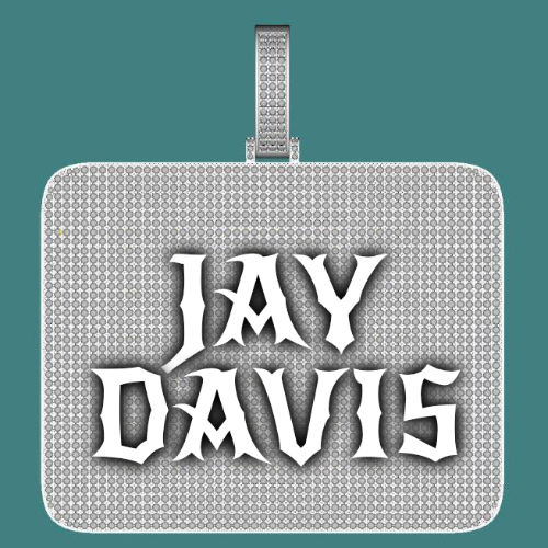 CUSTOM LETTER NECKLACE 3D BIG SQUARE