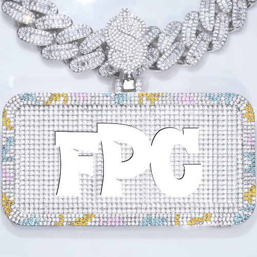 CUSTOM LETTER NECKLACE 3D COLORFUL SQUARE