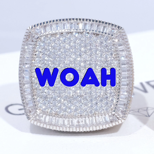 CUSTOM LETTER 3D ICED RING