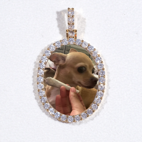 3D Oval Custom Picture Pendant