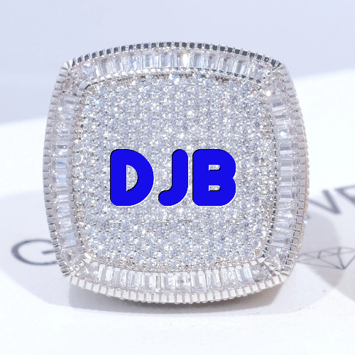 CUSTOM LETTER 3D ICED RING