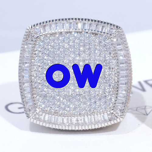 CUSTOM LETTER 3D ICED RING