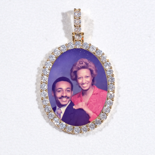 3D Oval Custom Picture Pendant