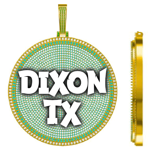 CUSTOM LETTER NECKLACE 3D BIG DISC