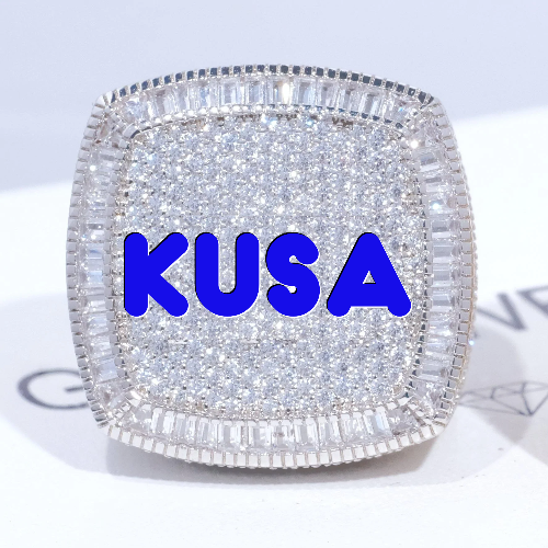 CUSTOM LETTER 3D ICED RING