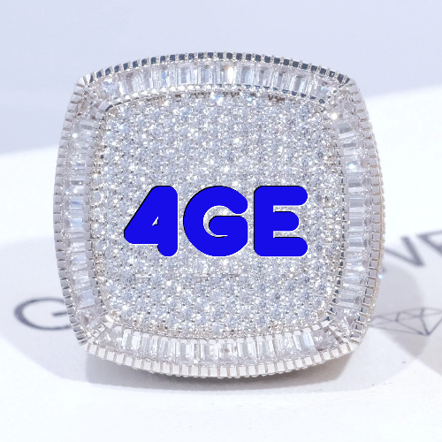 CUSTOM LETTER 3D ICED RING