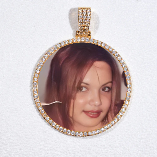 MEDIUM 3D CIRCLE CUSTOM PICTURE PENDANT