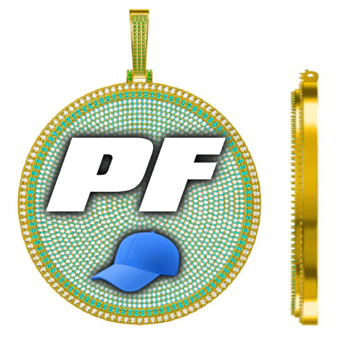 CUSTOM LETTER NECKLACE 3D BIG DISC