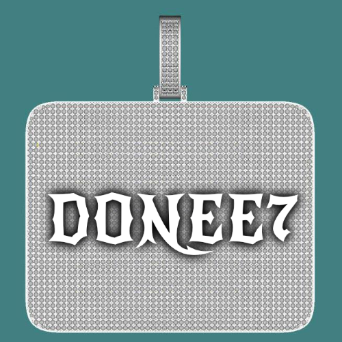 CUSTOM LETTER NECKLACE 3D BIG SQUARE