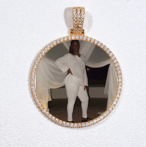 MEDIUM 3D CIRCLE CUSTOM PICTURE PENDANT