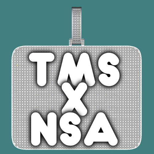 CUSTOM LETTER NECKLACE 3D BIG SQUARE