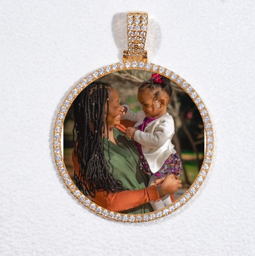 MEDIUM 3D CIRCLE CUSTOM PICTURE PENDANT