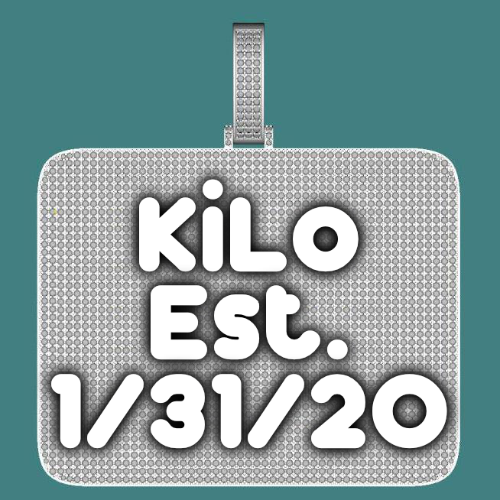 CUSTOM LETTER NECKLACE 3D BIG SQUARE