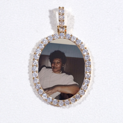 3D Oval Custom Picture Pendant