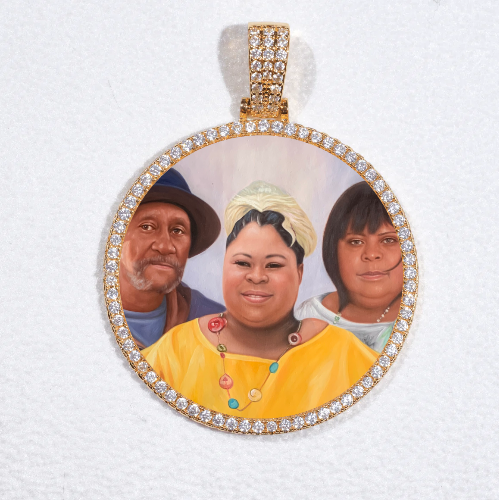 MEDIUM 3D CIRCLE CUSTOM PICTURE PENDANT