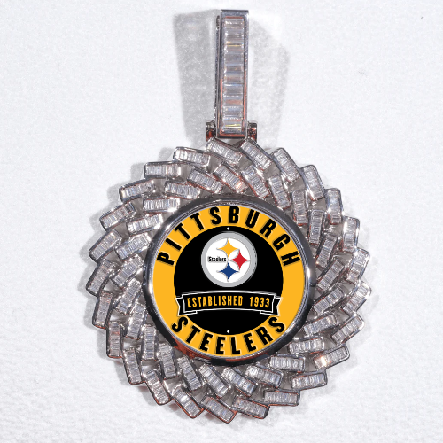Large 3D Baguette Custom Picture Pendant