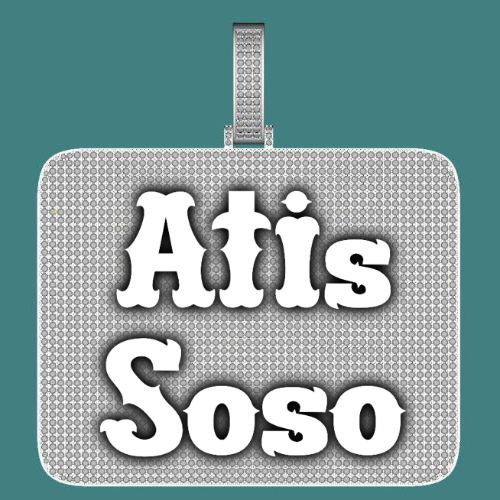 CUSTOM LETTER NECKLACE 3D BIG SQUARE