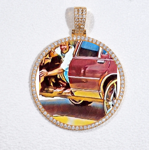 MEDIUM 3D CIRCLE CUSTOM PICTURE PENDANT