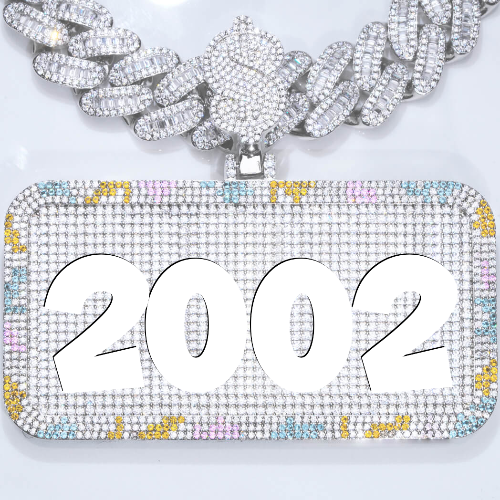 CUSTOM LETTER NECKLACE 3D COLORFUL SQUARE