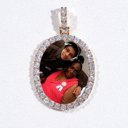 3D Oval Custom Picture Pendant