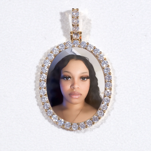 3D Oval Custom Picture Pendant