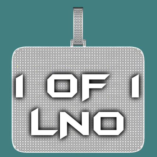 CUSTOM LETTER NECKLACE 3D BIG SQUARE