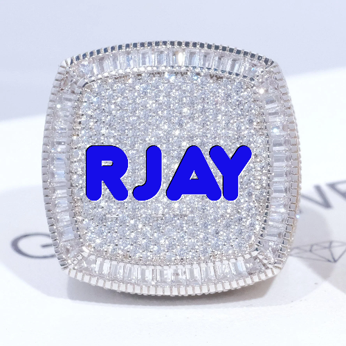 CUSTOM LETTER 3D ICED RING