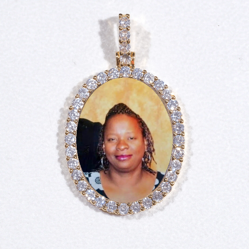 3D Oval Custom Picture Pendant