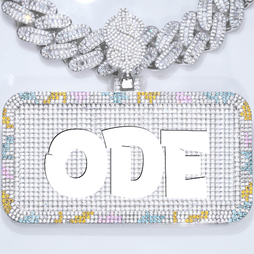 CUSTOM LETTER NECKLACE 3D COLORFUL SQUARE