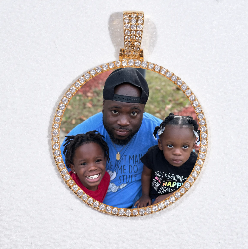 MEDIUM 3D CIRCLE CUSTOM PICTURE PENDANT