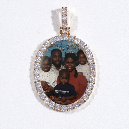 3D Oval Custom Picture Pendant